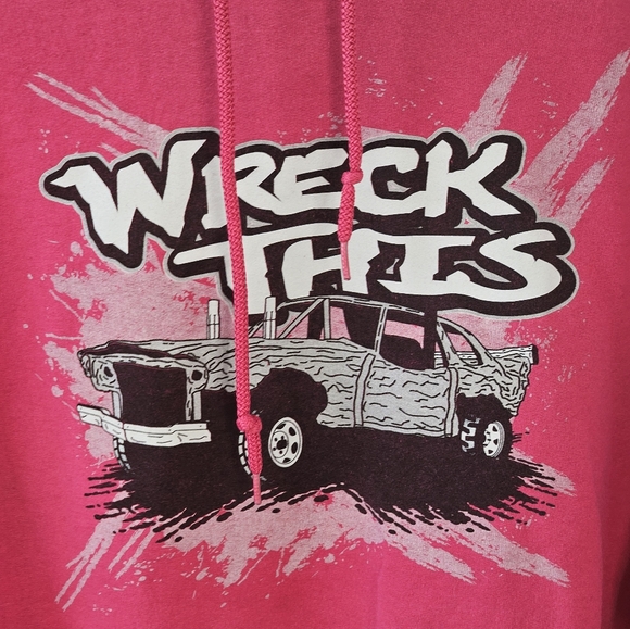 Pink "Forget Prince Charming" derbytees hoodie. Large. - Picture 3 of 5